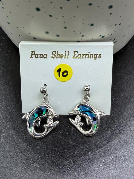 Boucles d'oreilles Abalone Dauphins