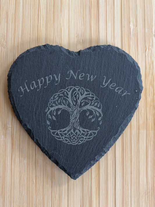 Sous verre ardoise Happy New Year