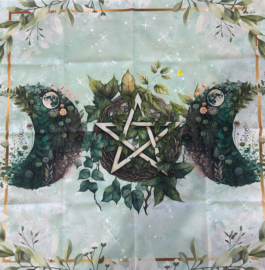 Sous main triple lune pentacle