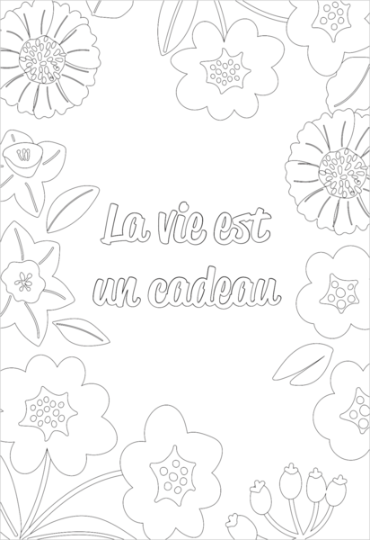 La vie est belle - 20 cartes à colorier
