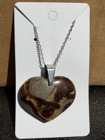 Pendentif Cœur en Septaria