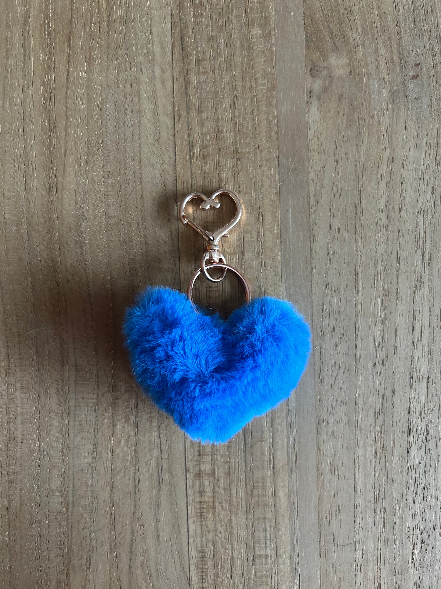 Porte clés Pompom cœur