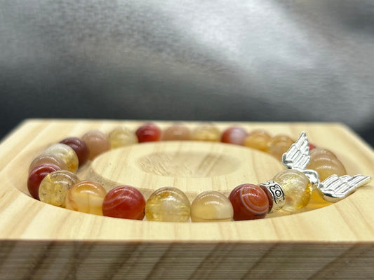Bracelet ange Cornaline/Citrine