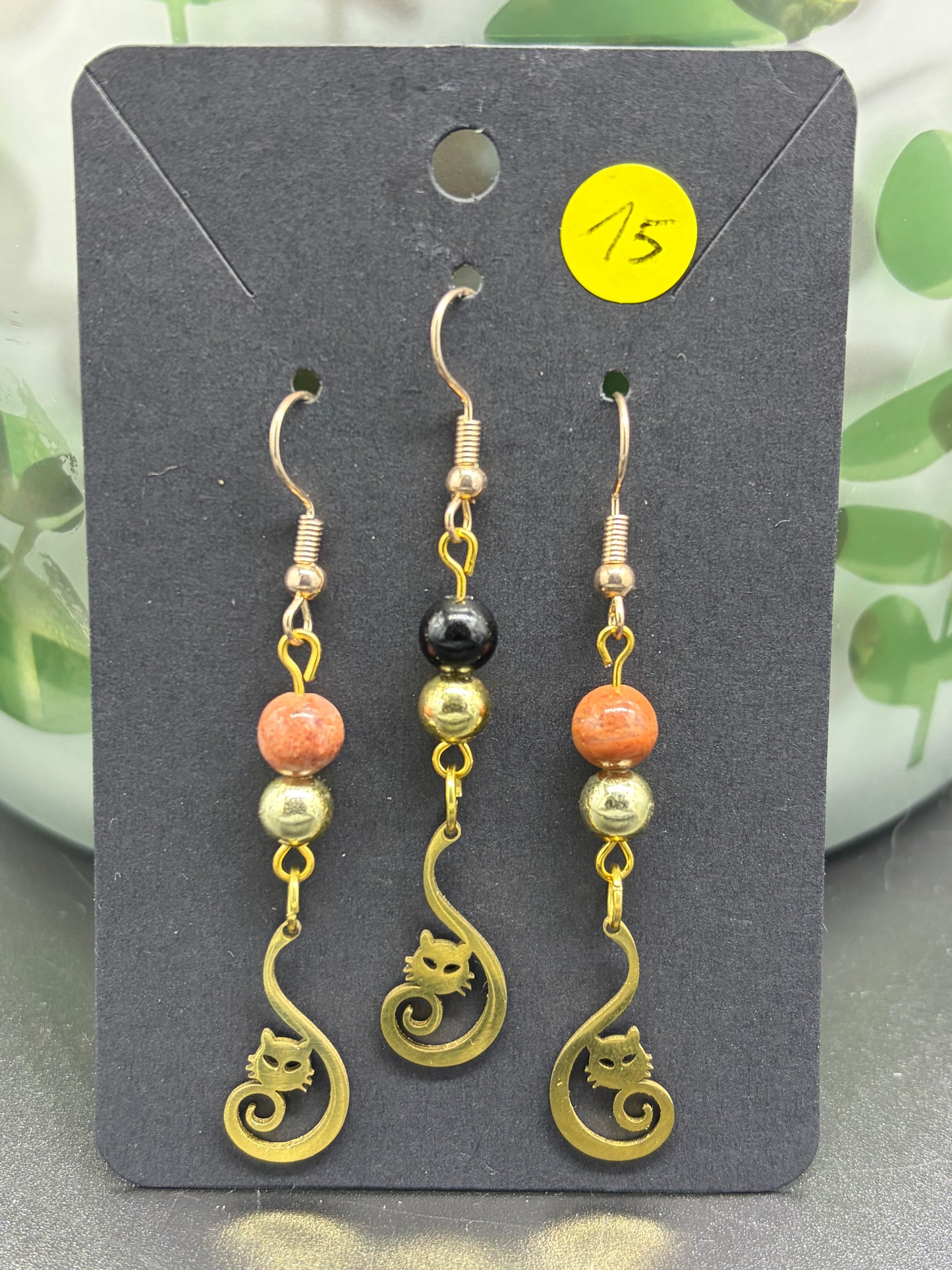 Boucles d’oreilles trio chats