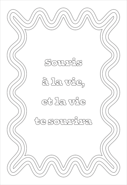 La vie est belle - 20 cartes à colorier