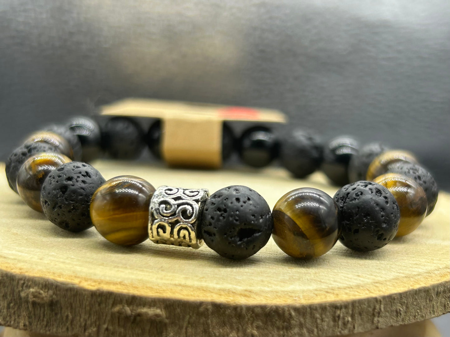 Bracelet Obsidienne/Oeil de tigre/Pierre de lave