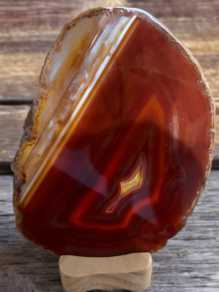 Bougeoir tranche d’Agate orange