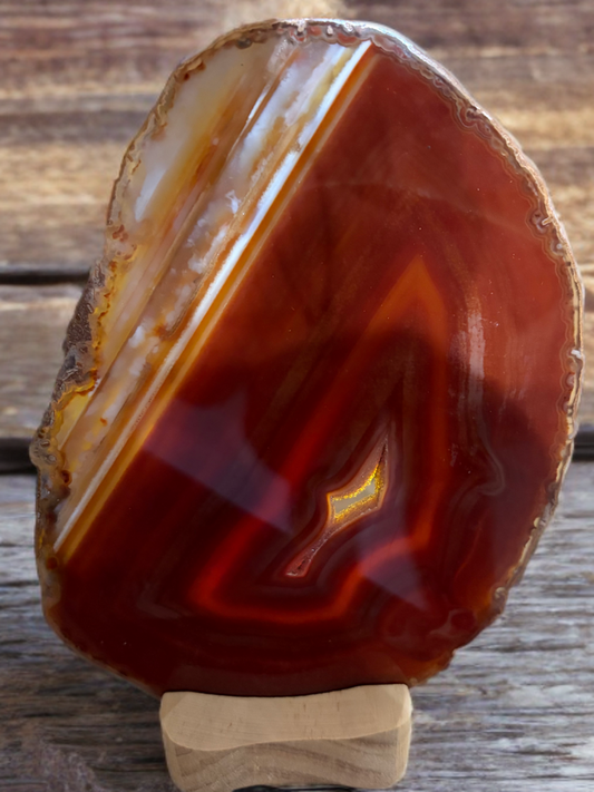 Bougeoir tranche d’Agate orange