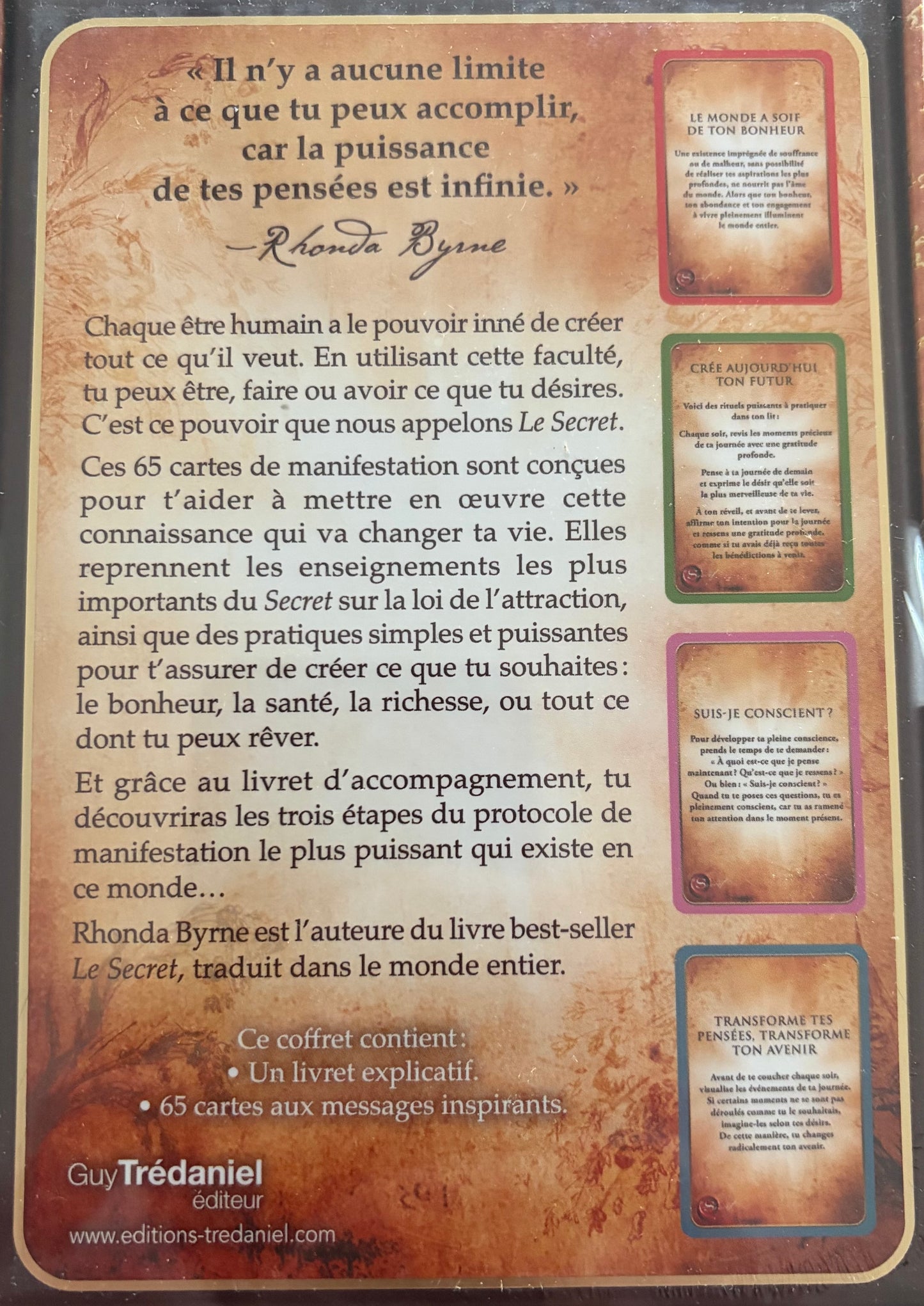 The Secret, cartes de manifestations