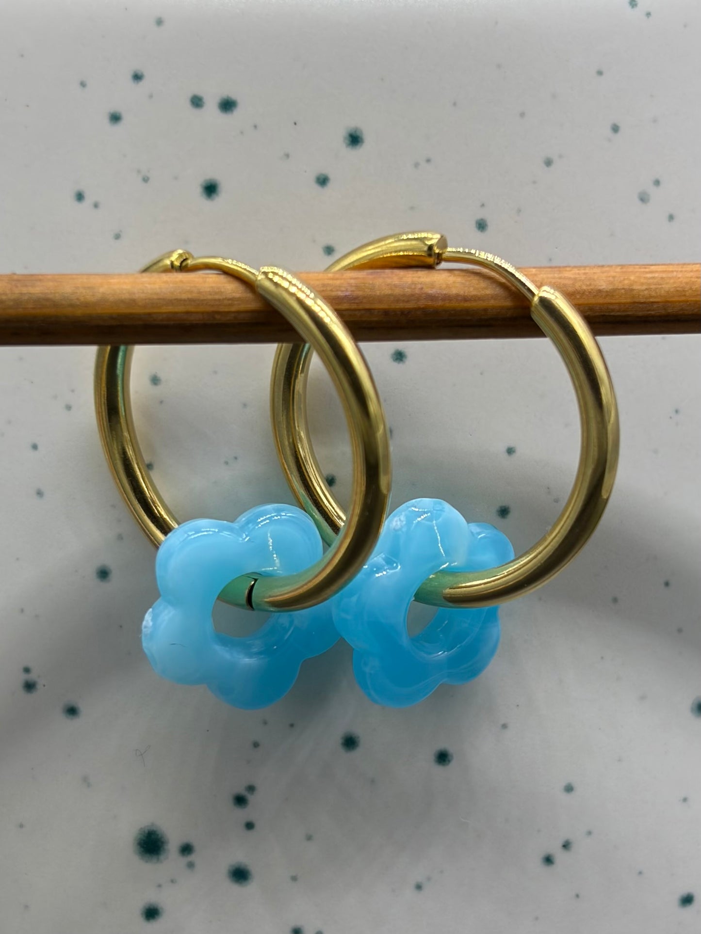 Boucles d'oreilles Créoles flowers fantaisy