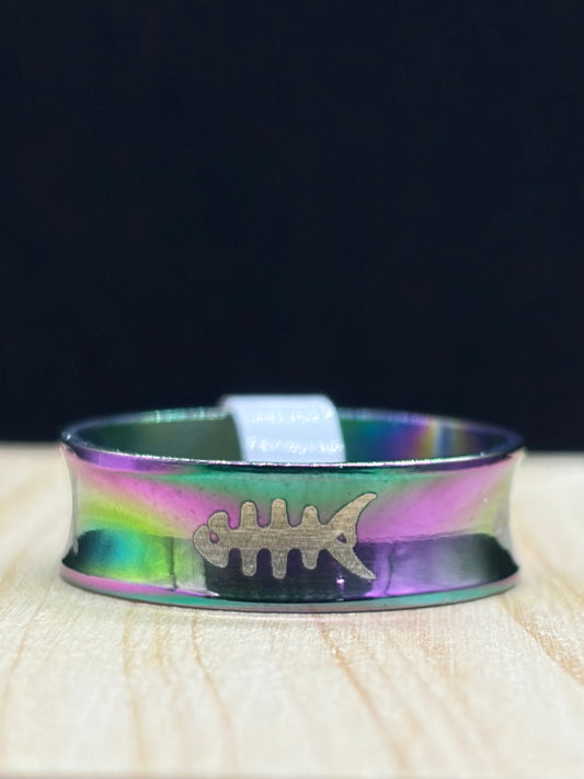 Bague métallisée poisson 21mm