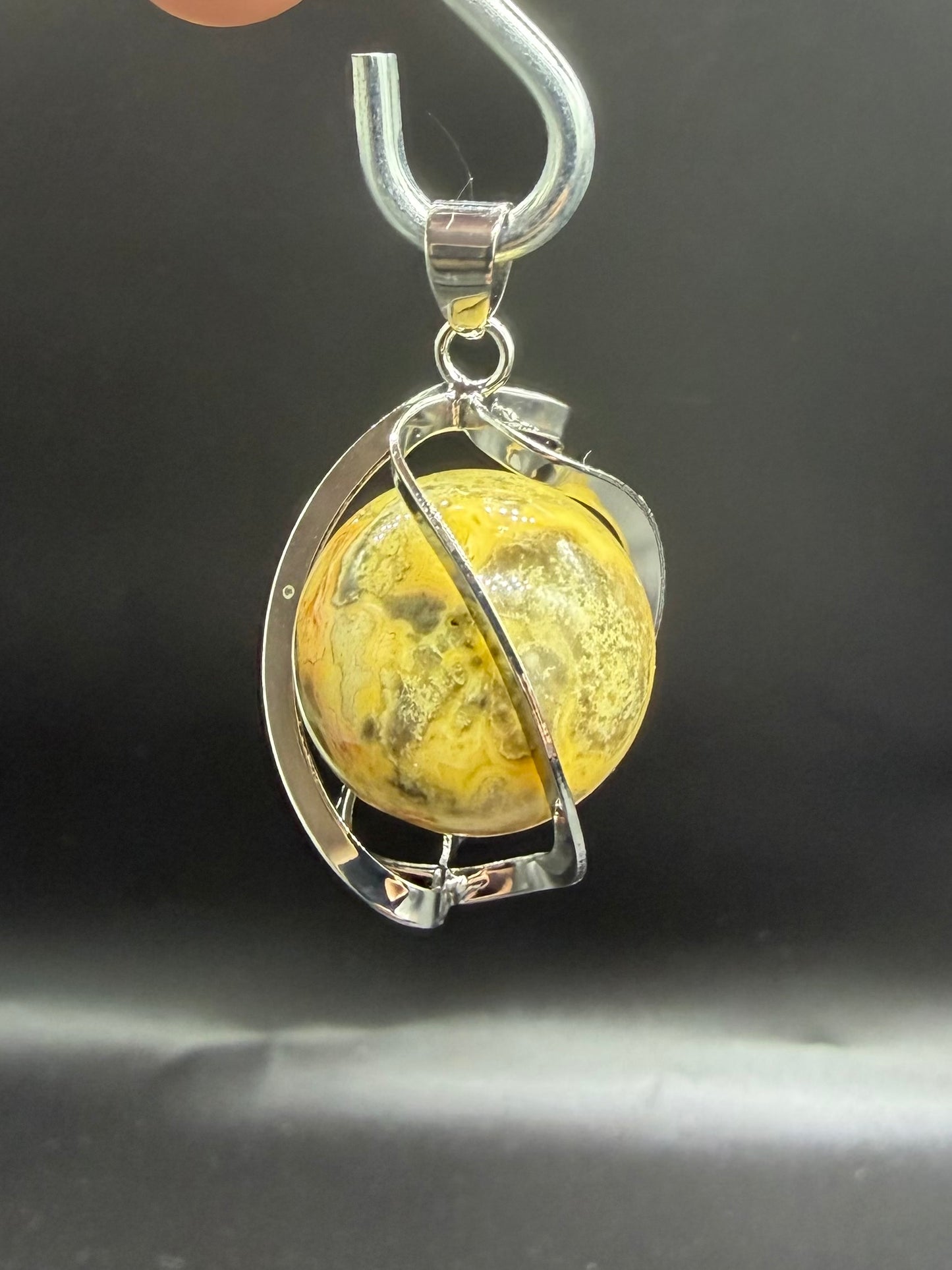 Pendentif spirale Agate Crazy Lace