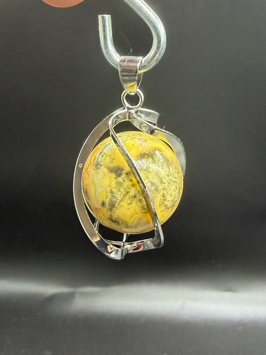 Pendentif spirale Agate Crazy Lace