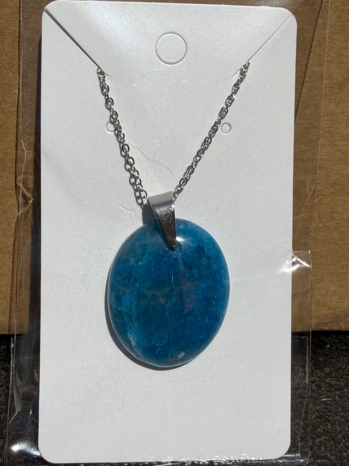 Pendentif Apatite bleue
