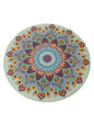 Tapis de Méditation Rond Mandala Bleu