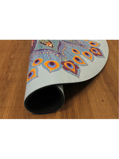 Tapis de Méditation Rond Mandala Bleu