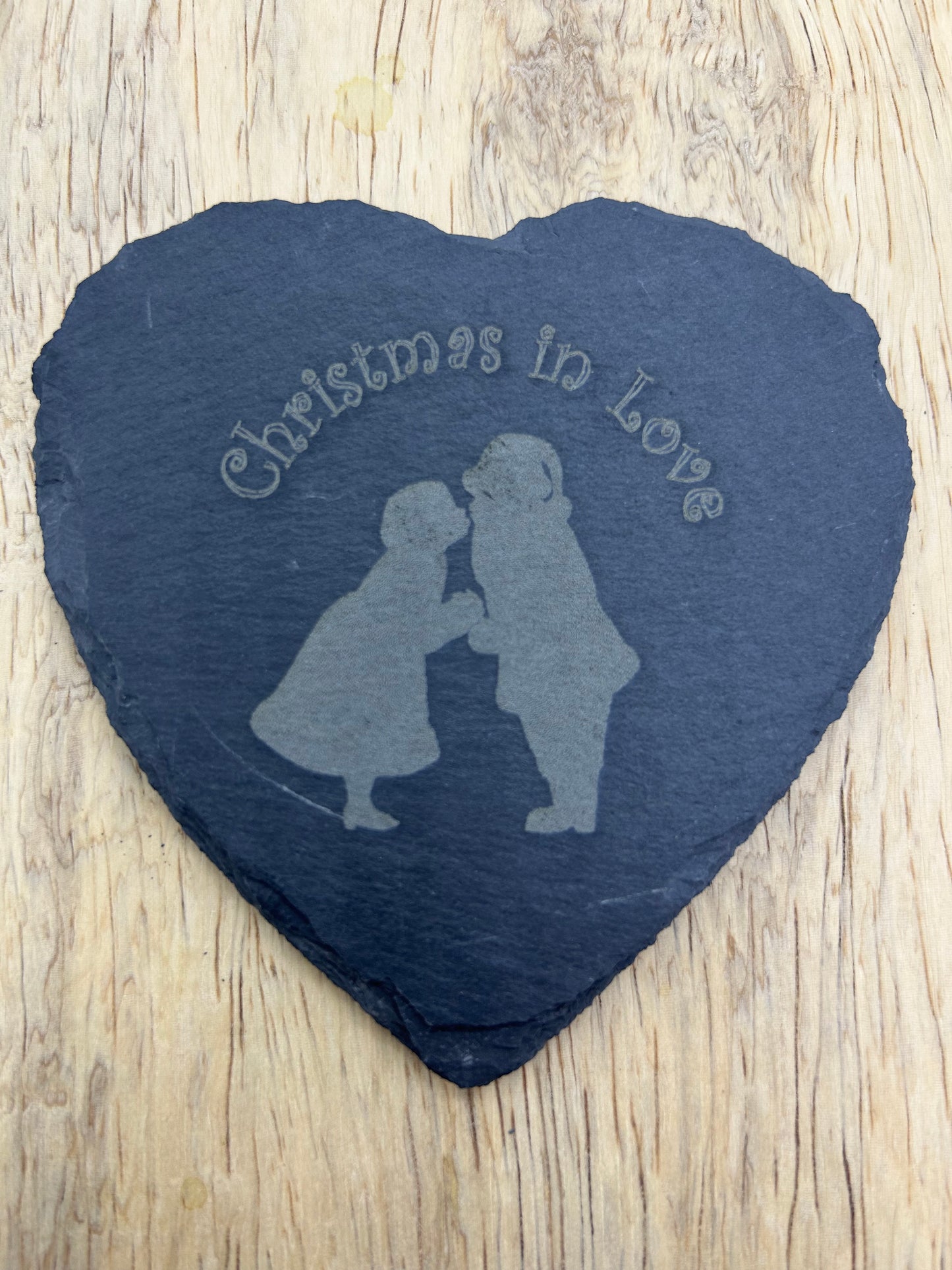 Sous verre ardoise « Christmas in love »