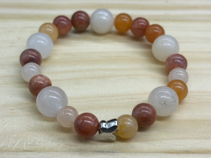 Bracelet enfant Aventurine pêche orange