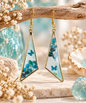 Boucles d’oreilles Epoxy Apatite bleue