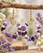 Boucles d’oreilles créole Améthyste