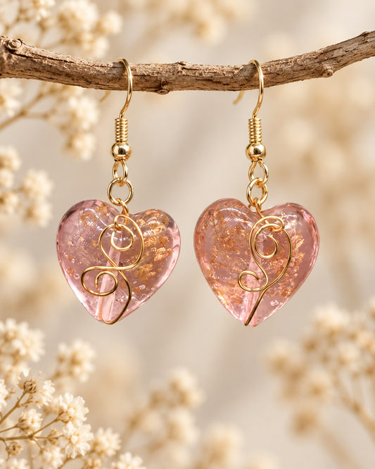 Boucles d’oreilles cœurs fantaisie