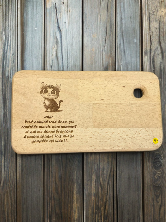 Planche de cuisine chat