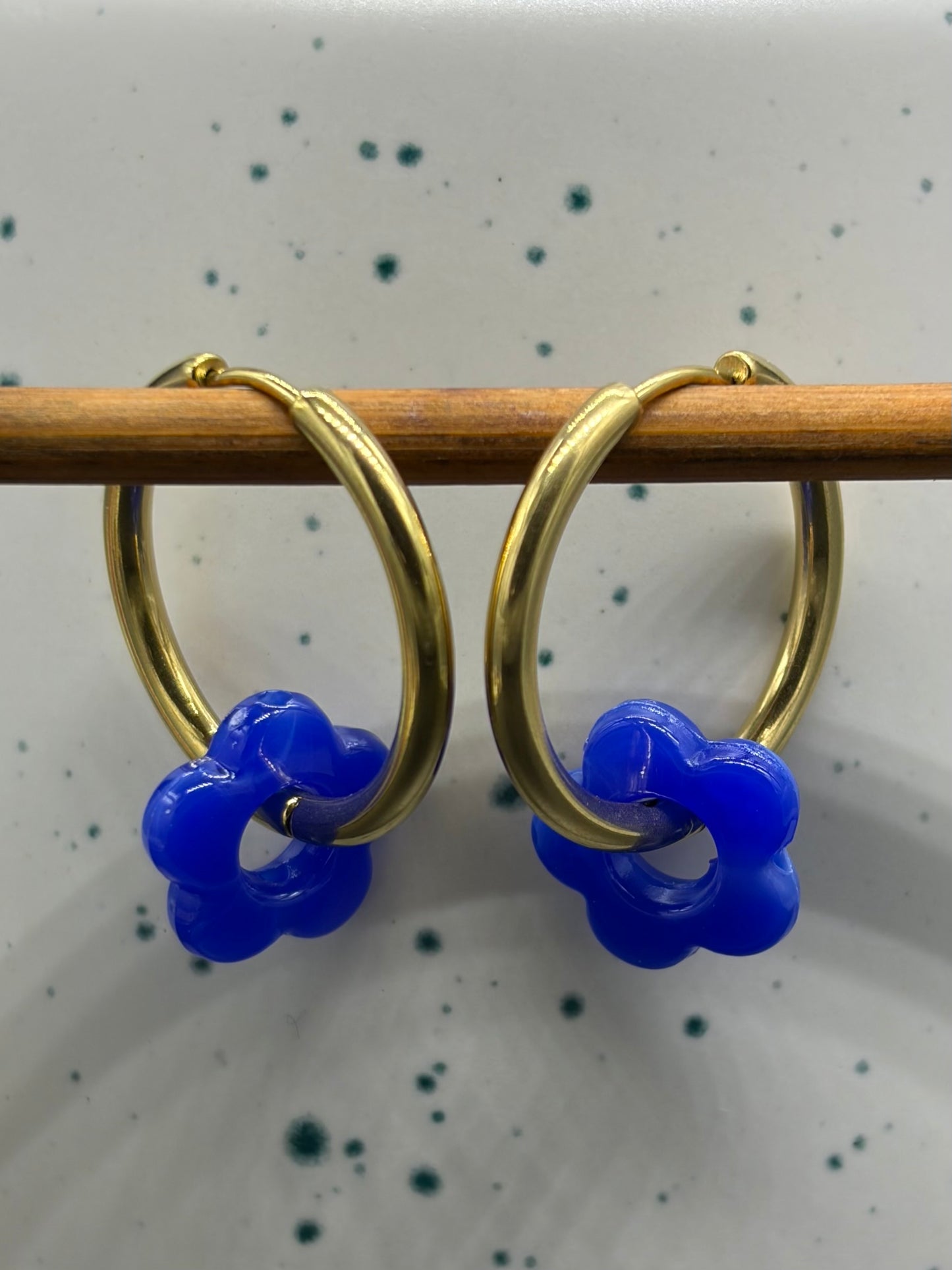 Boucles d'oreilles Créoles flowers fantaisy