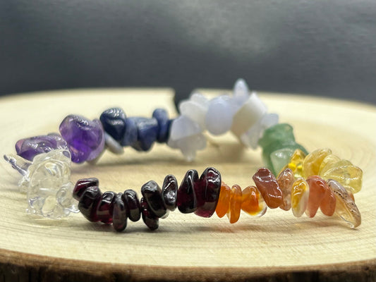 Bracelet chips 7 chakras