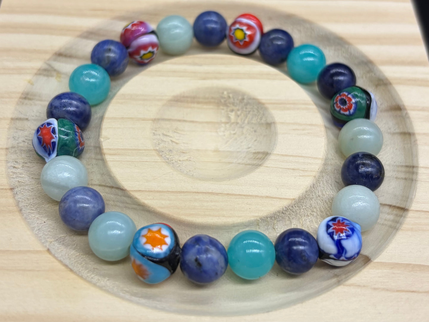 Bracelet Bohème Amazonite et Sodalite