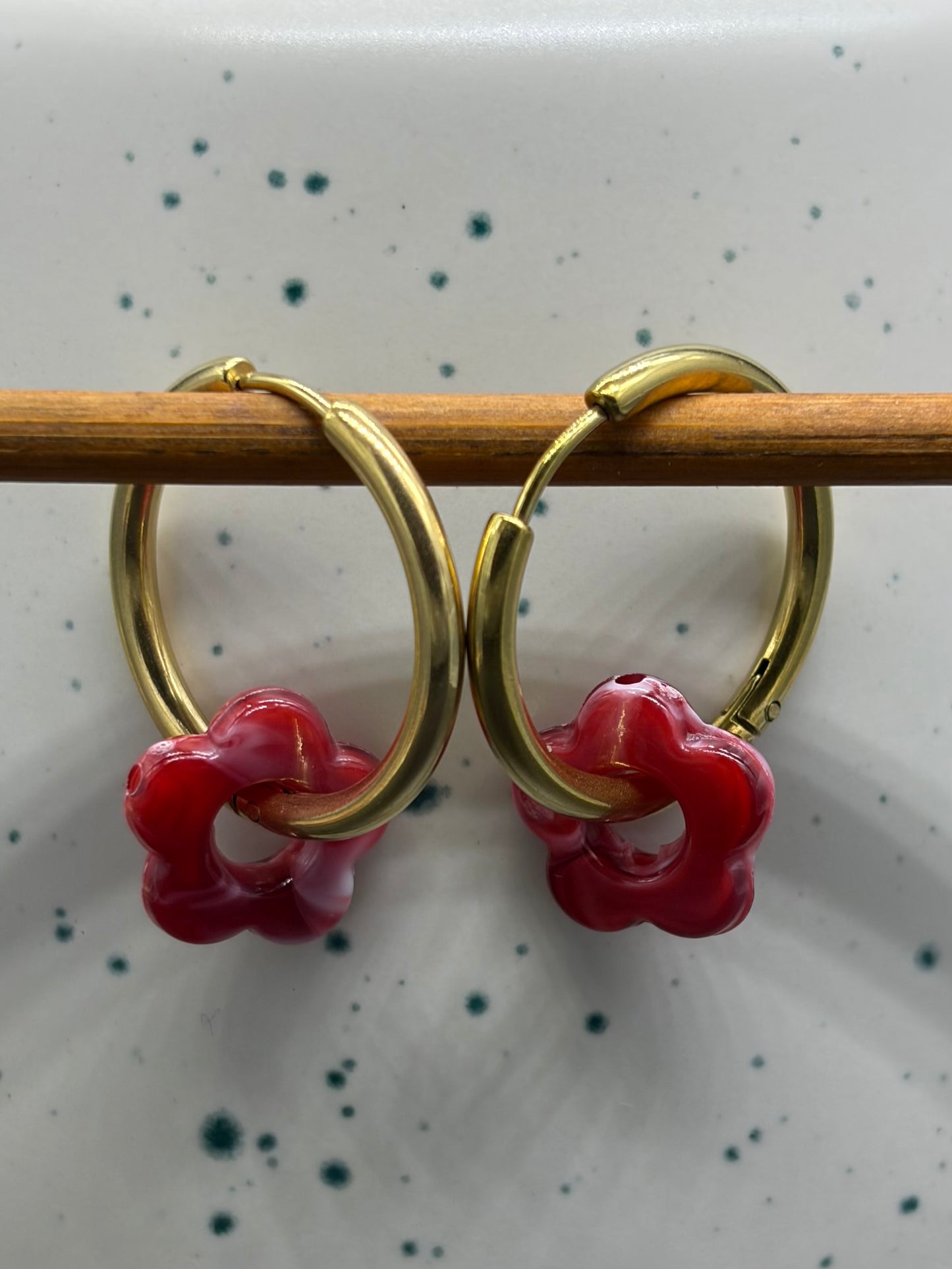 Boucles d'oreilles Créoles flowers fantaisy