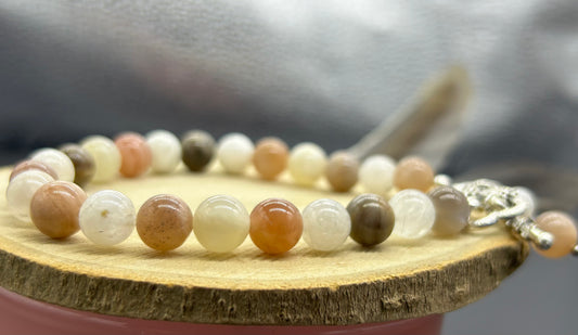 Bracelet Pierre de lune fermoir en T