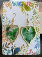 Boucles d’oreilles Epoxy cœurs Aventurine