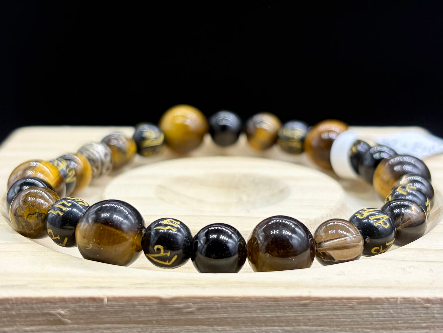 Bracelet Œil de tigre Quartz fumé