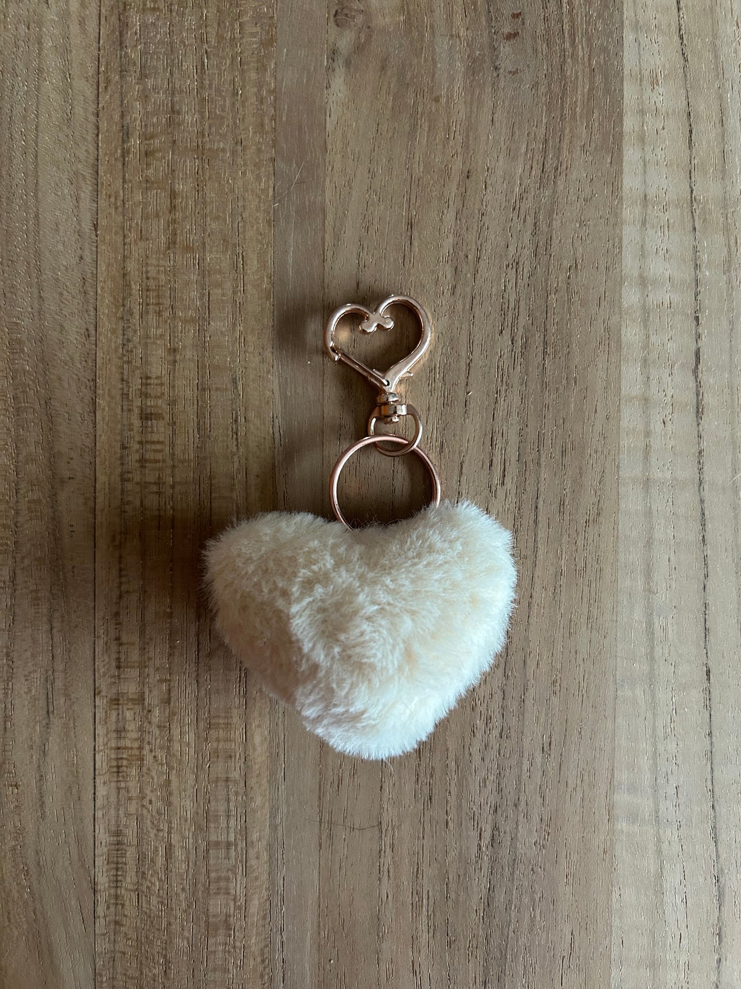 Porte clés Pompom cœur