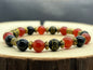 Bracelet Kitsune Obsidienne/Cornaline