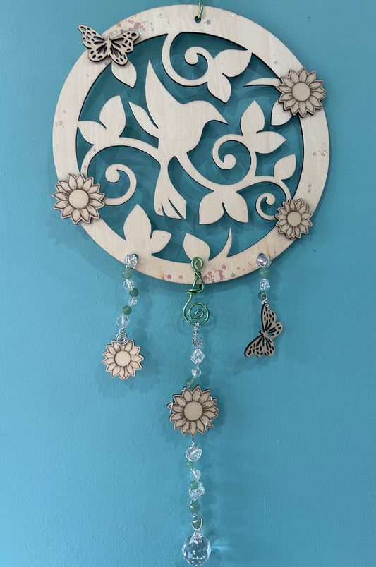 Attrape soleil colibri Aventurine et Cristal Feng Shui