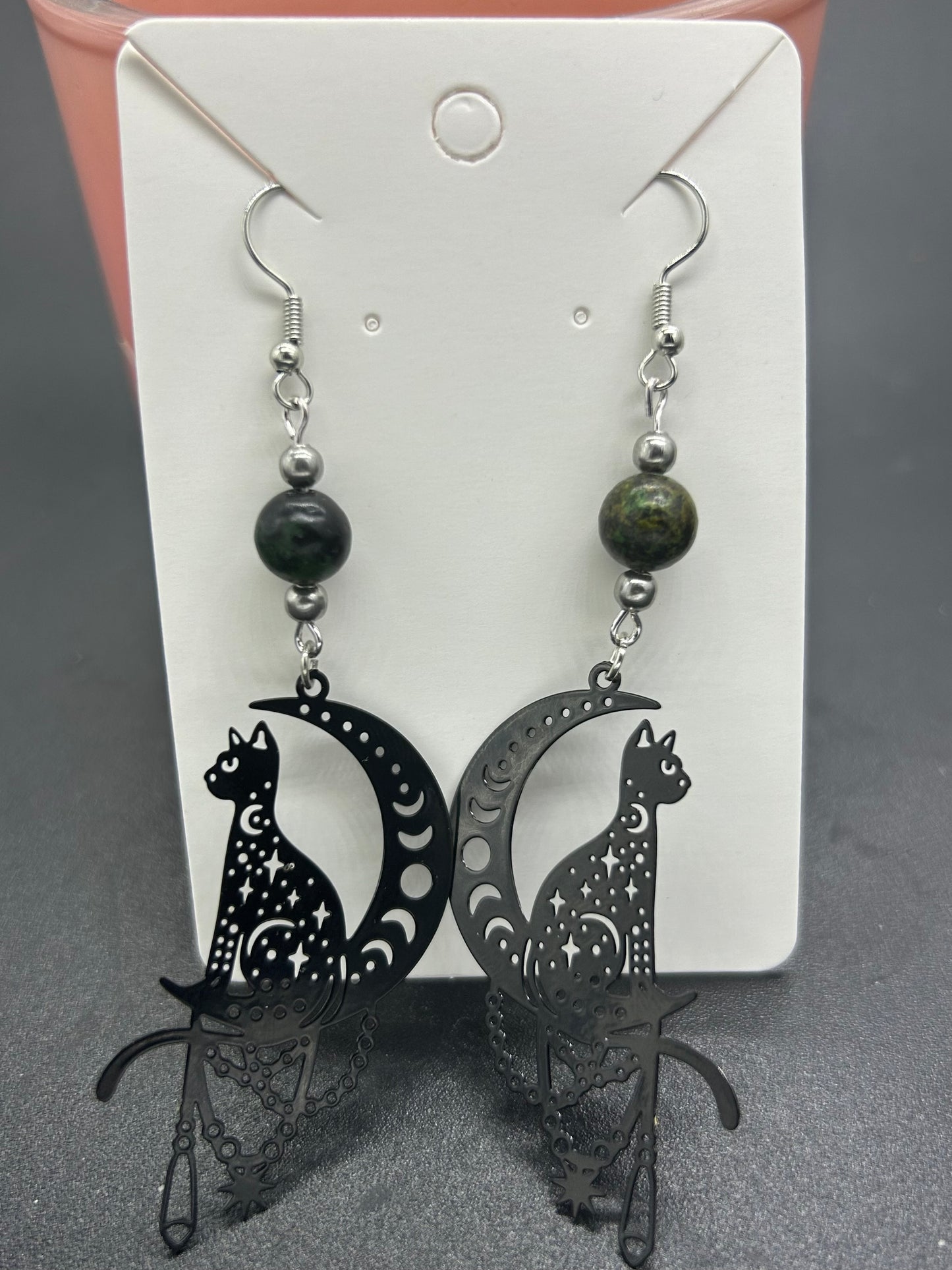 Boucles d’oreilles chats Witchy Turquoise africaine