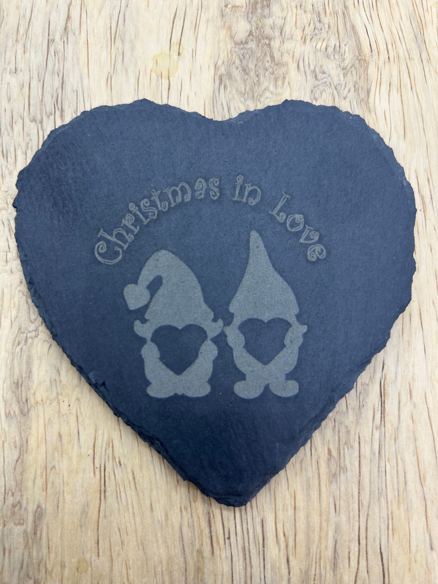 Sous verre ardoise « Christmas in love »