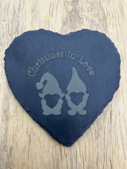 Sous verre ardoise « Christmas in love »