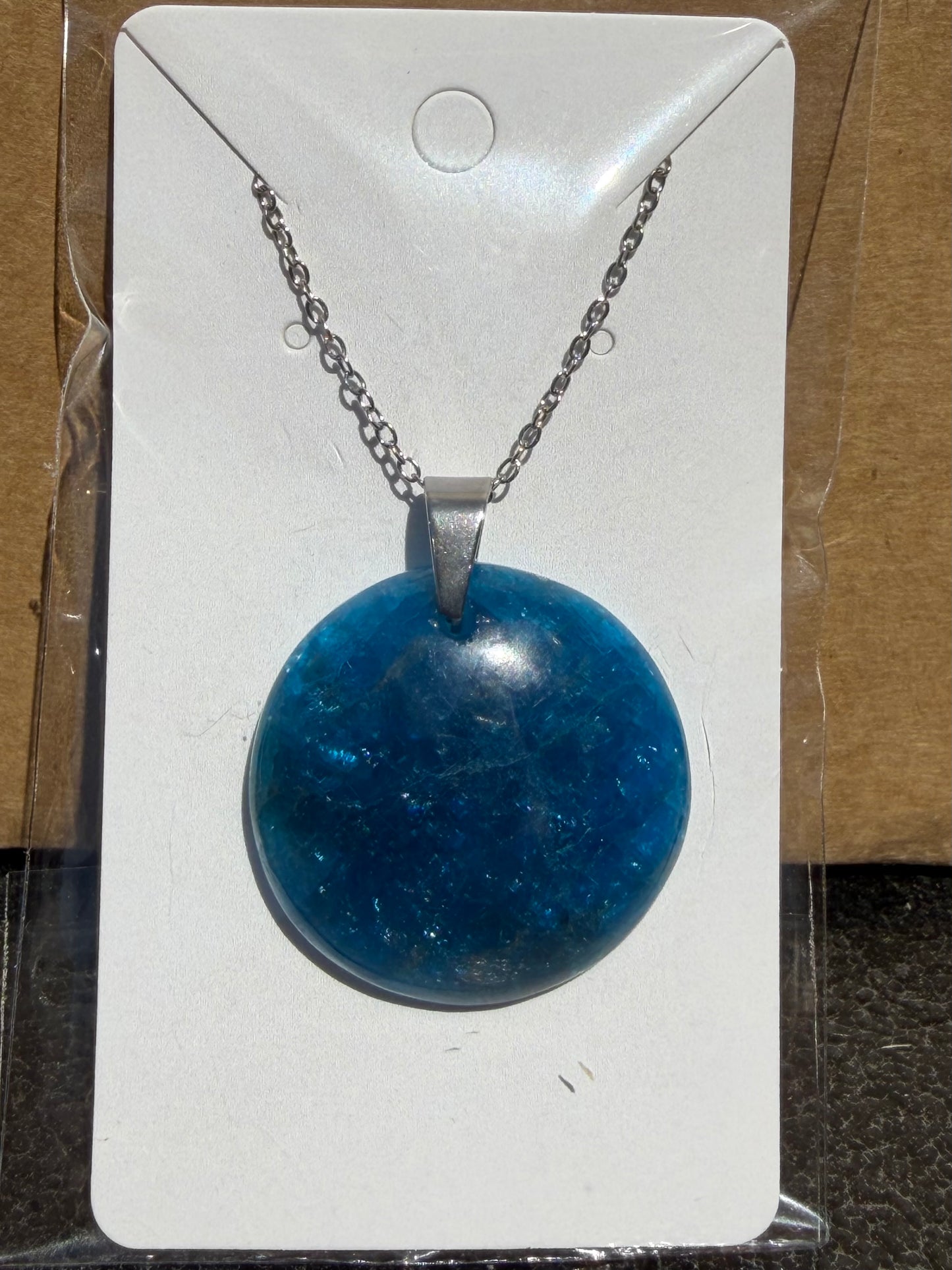 Pendentif Apatite bleue