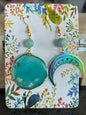 Boucles d’oreilles asymétrique Epoxy Amazonite
