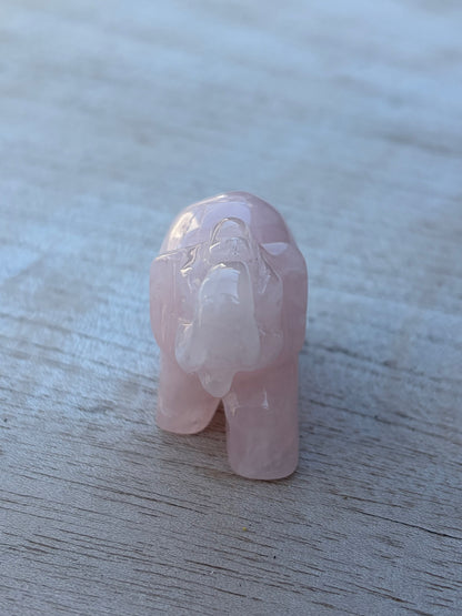 Éléphant Quartz rose