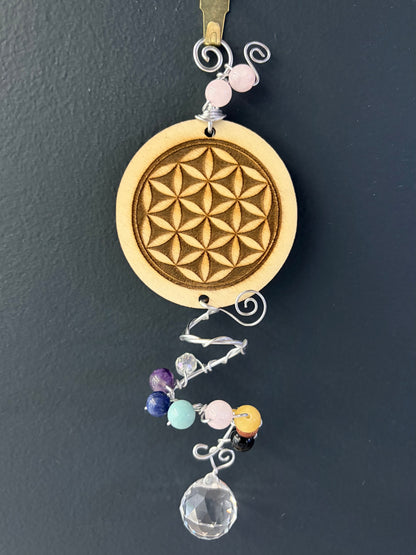 Mini Attape soleil fleur de vie 7 chakras