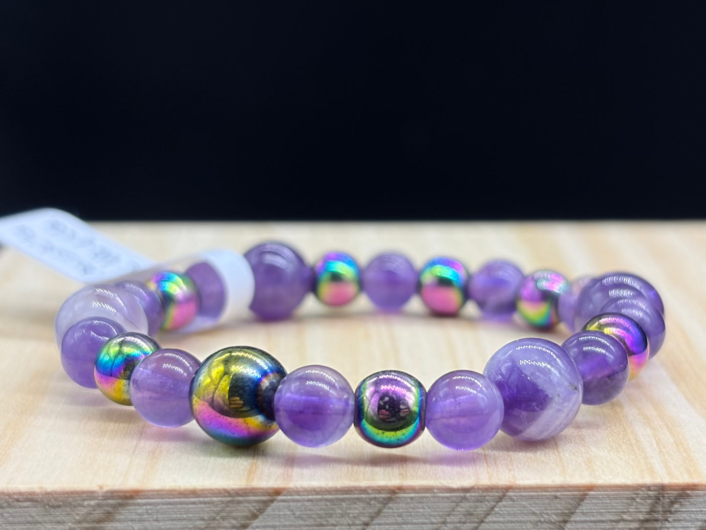 Bracelet enfant Améthyste et Hématite irisée