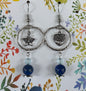 Boucles d’oreilles arbre de vie Topaze et Lapis Lazuli