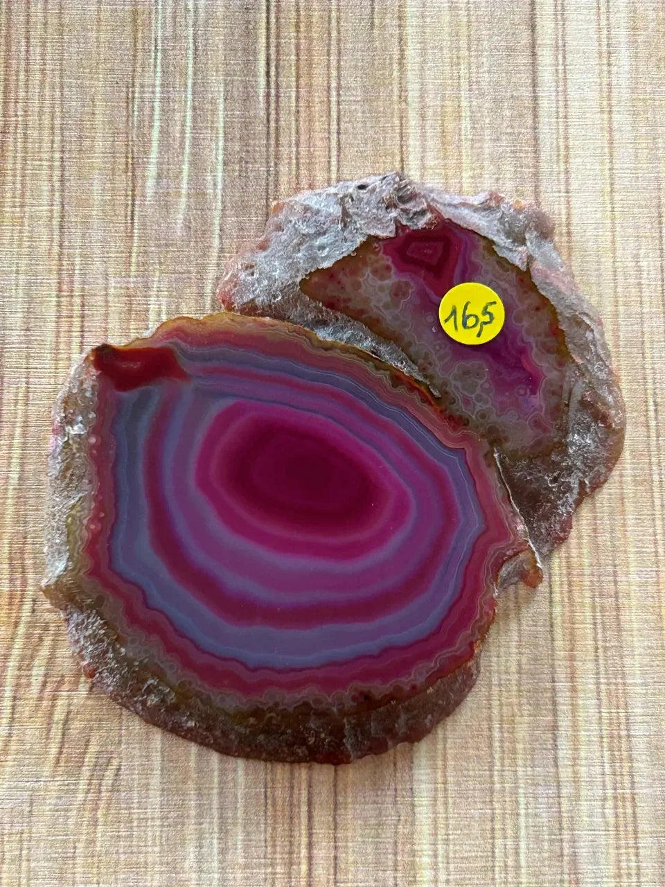 Plaque Agate teintée rose