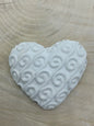 Galet en céramique coeur