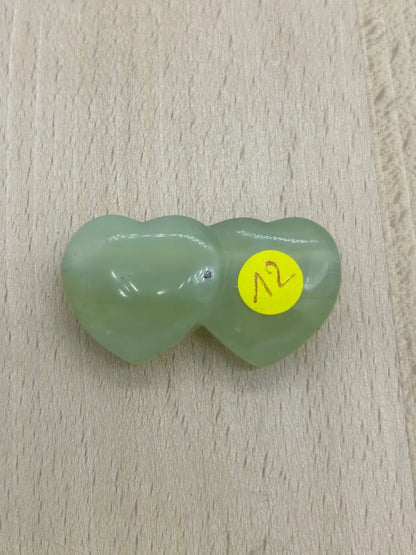 Pendentif double cœur Aventurine