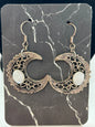 Boucles d'oreilles Luna argent Labradorite blanche