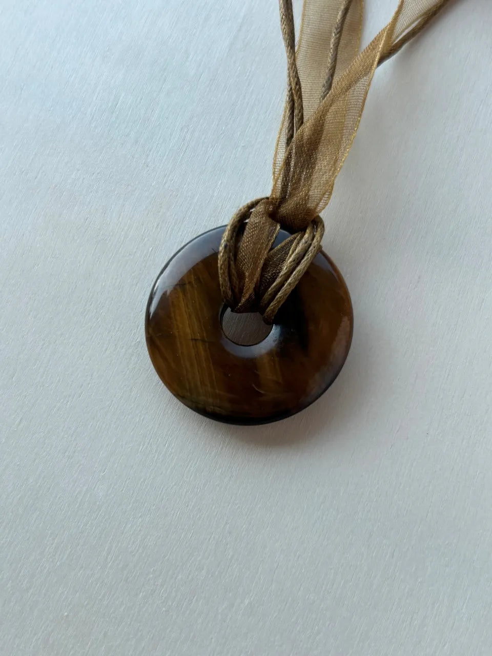 Pendentif Donuts Œil de tigre